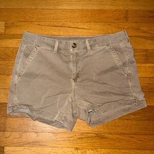 American Eagle Outfitters Beige Cotton Bermuda Shorts